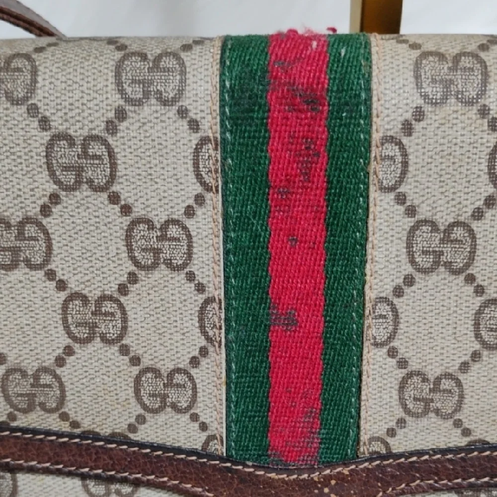 SALE! Auth Gucci Ophidia GG Monogram Supreme Sherry Line Vintage Shoulder Bag - Picture 11 of 16